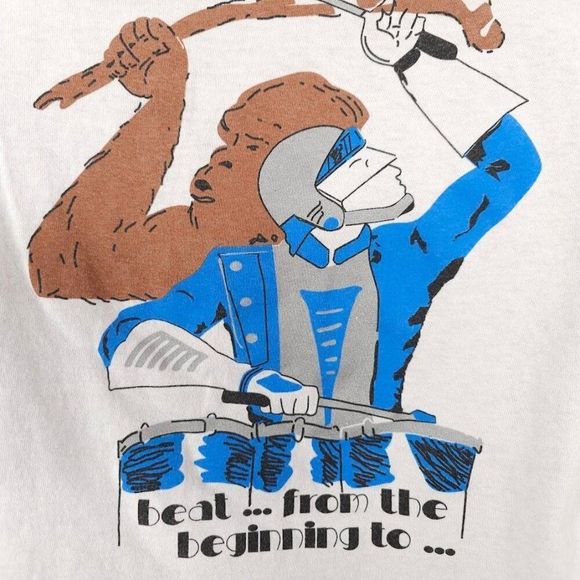 Vintage Drummer T Shirt Mens Size Small White Y2K UNT Marching Percussion Camp - Picture 4 of 7